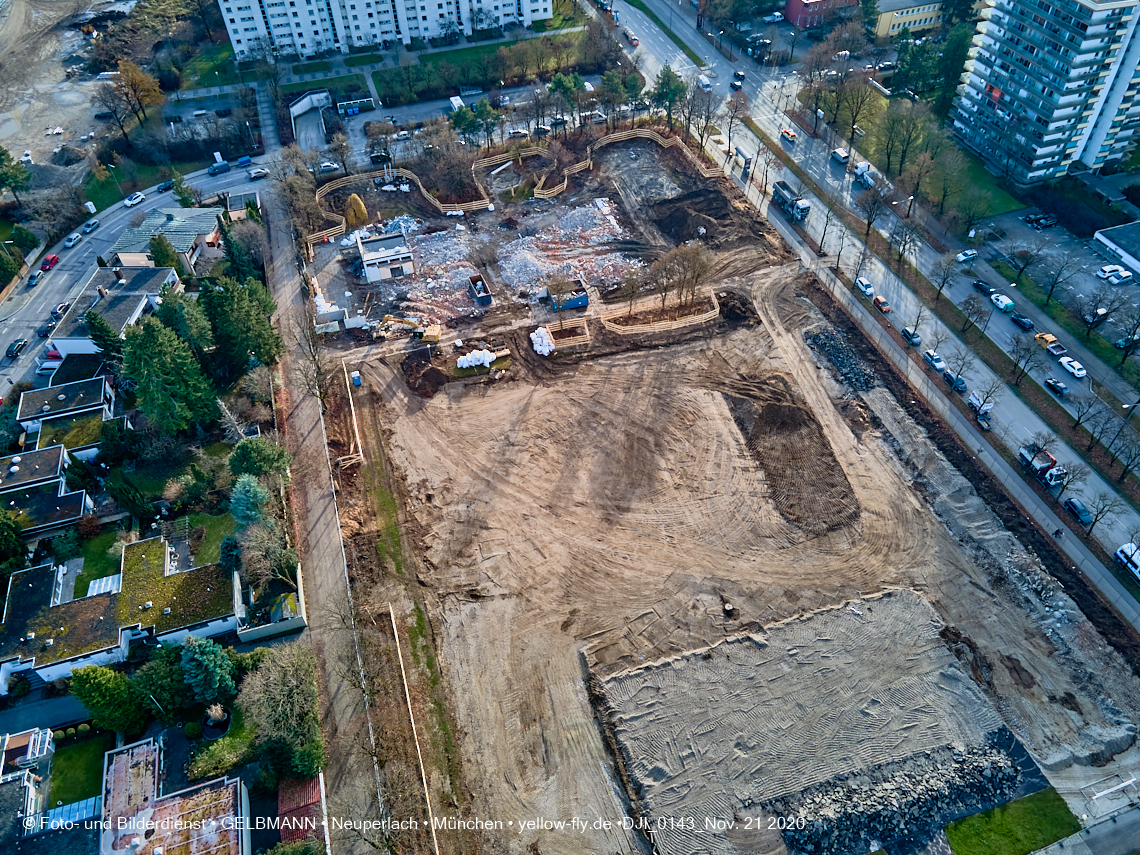 21.11.2020 - Bauplatz der Grundschule in Neuperlach in München